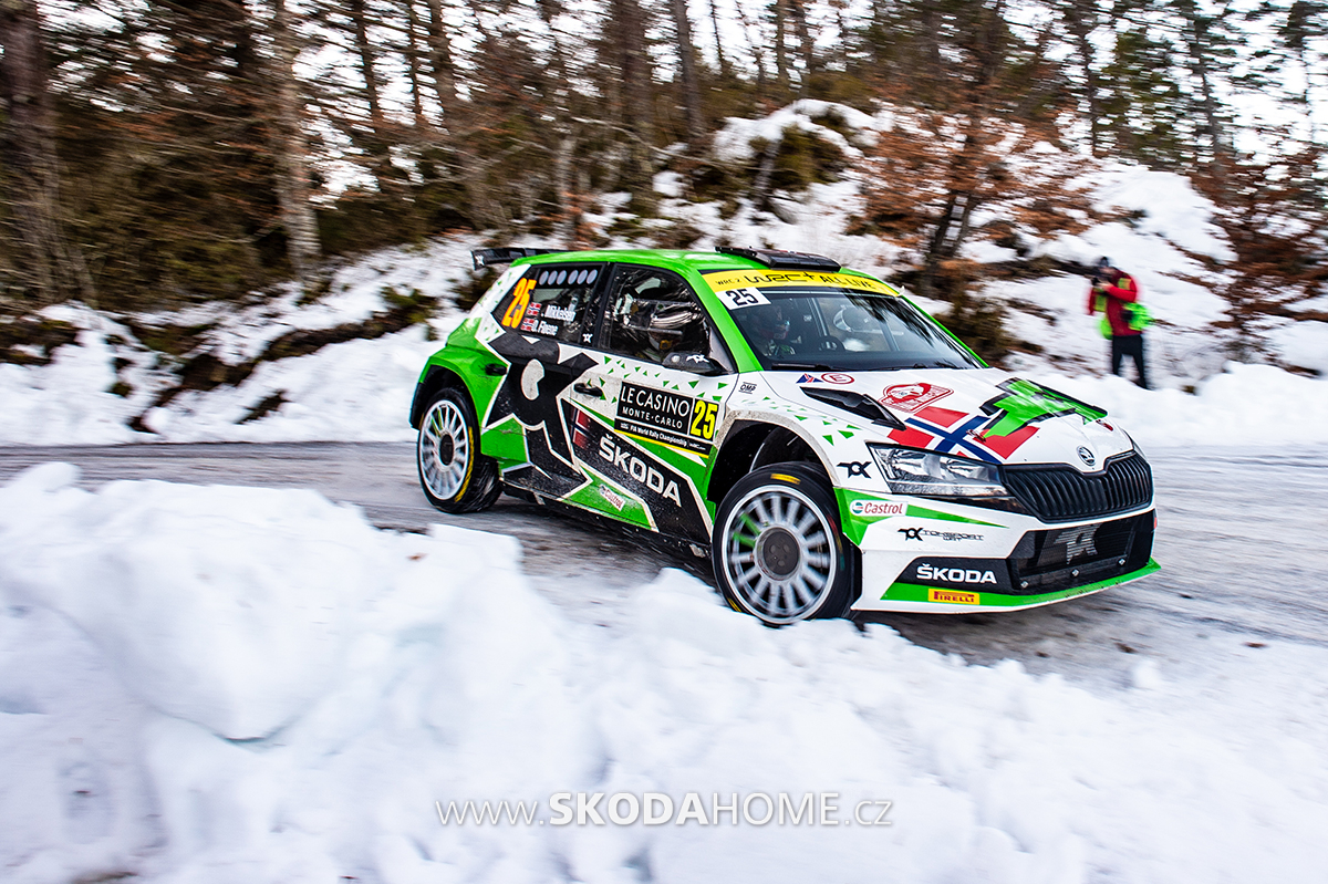 Škoda Fabia Rally2 Evo Zvítězí V Kategorii Wrc2 Na Rallye Monte Carlo